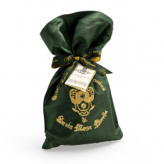 Pot Pourri - Embroidered Green Silk Bag 40 g